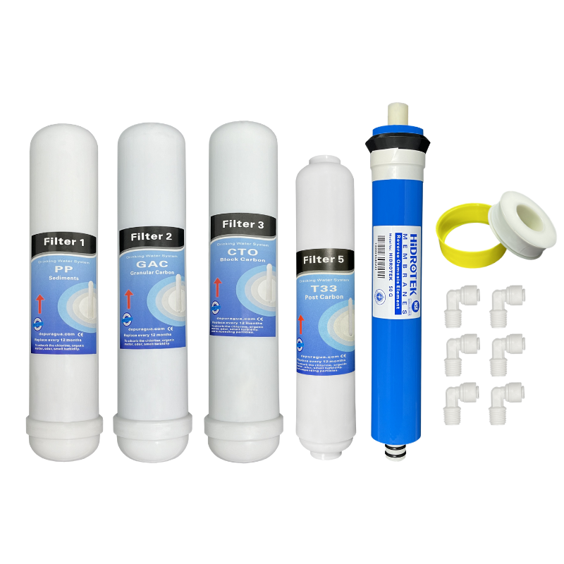 OFERTA membrana + 4 filtros osmosis inversa compatible HIDROSALUD HIDROBOX