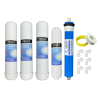 Jeux 4 filtres + membrane 50 GPD osmose inverse compatible  HIDROSALUD HIDROBOX