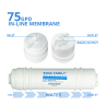 Kit 5 filtri, remineralizzatore, Membrana 75 GPD in linea ad osmosi inversa MOON75LINE