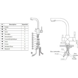 Robinet osmose 3 voies