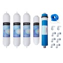 Kit OFERTA membrana + 4 filtros osmosis inversa compacta