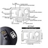 Carte d'outils multifonction. Acier inoxidable. 11 fonctions.