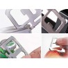 Tarjeta herramienta multi funcion. Acero inoxidable. 11 funciones.