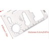 Tarjeta herramienta multi funcion. Acero inoxidable. 11 funciones.