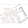 Tarjeta herramienta multi funcion. Acero inoxidable. 11 funciones.