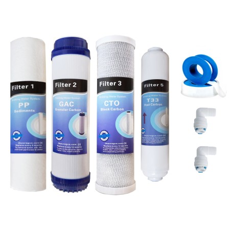 Juego 4 filtros osmosis inversa compacta 