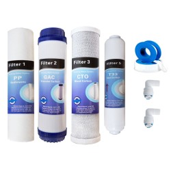 Juego 4 filtros osmosis inversa 